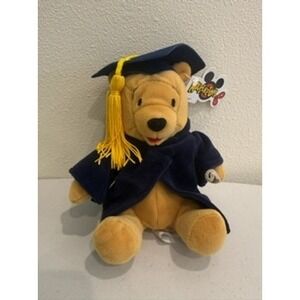 Disney‎ Mouseketoys Winnie the Pooh Gradnite Graduation Bean Bag Plush NWT